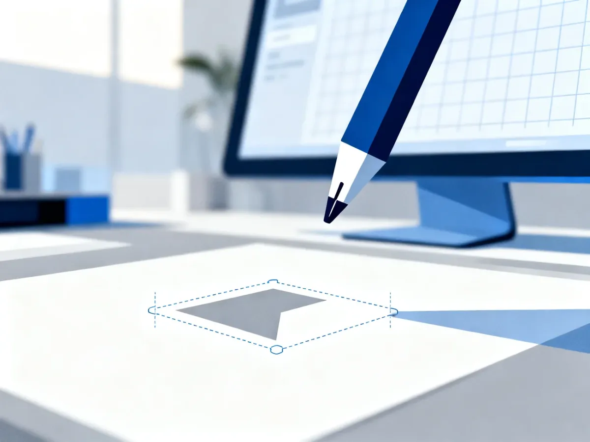 Ikona narzędzia pióra zaznaczająca kształt geometryczny, ilustrująca proces precyzyjnego wycinania tła w Affinity Designer.